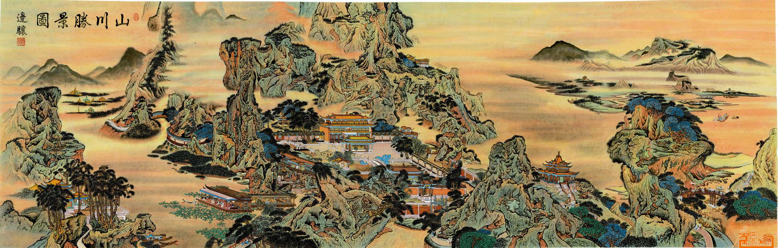 国画山水-山川胜景图